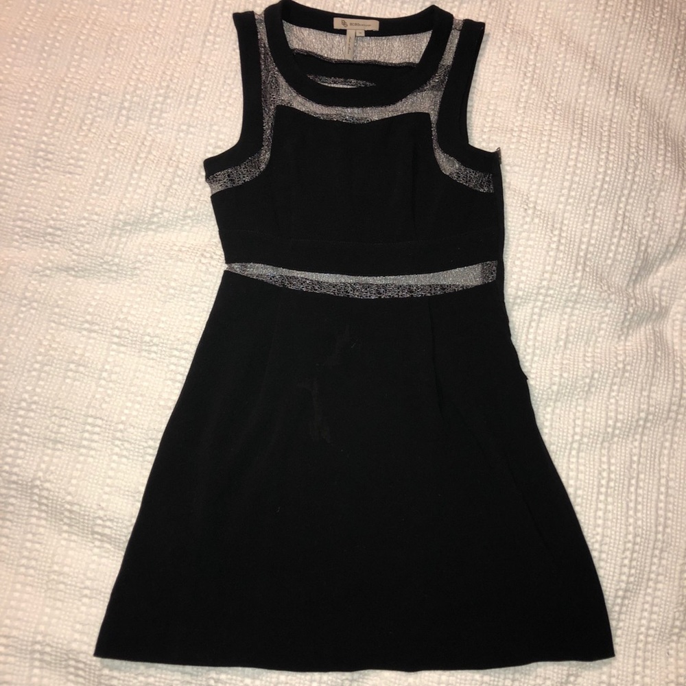 BCBGeneration - Gorgeous black w silver mesh dress